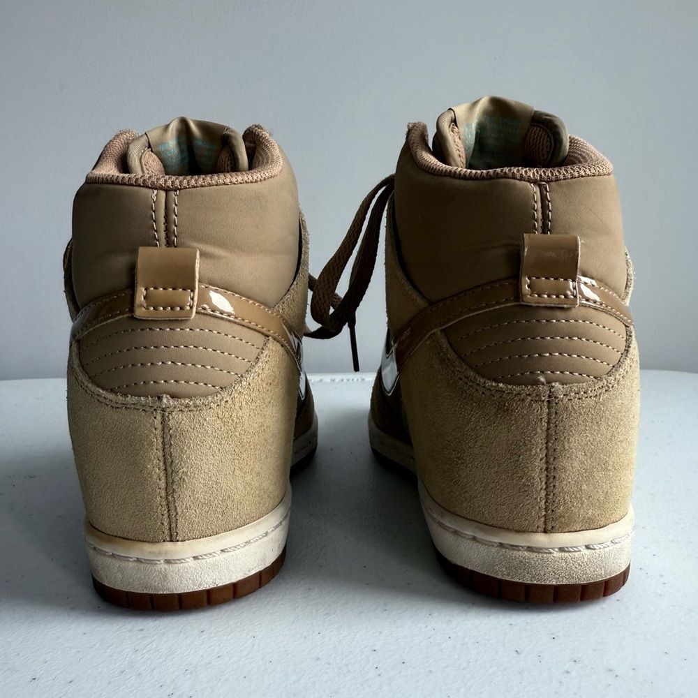 Nike Dunk Sky High Essential Wedge Sneakers Desert Camo 644877-200 High Tops 6 - Picture 8 of 16